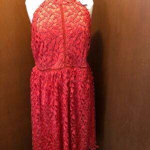 Plus sizeElegant Coral of the Sea Lace Dress